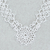 Cotton pendant necklace, 'White Lace Beauty' - Handcrafted White Cotton Pendant Necklace with Lace Pattern