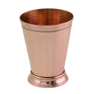 Copper julep cups, 'Ancient Feast' (set of 4) - Hand Made Copper Julep Cups (Set of 4) from India
