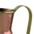 Copper pitcher, 'Cheerful Feast' - Hand Made Copper Pitcher with Brass Handle from India (image 2b) thumbail