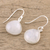 Rainbow moonstone dangle earrings, 'Dancing Soul' - Rainbow Moonstone and Sterling Silver Dangle Earrings (image 2b) thumbail