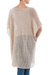 Knit tunic, 'Beige Dreamcatcher' - Beige Tunic with V Neck and Short Sleeves (image 2c) thumbail