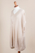 Knit tunic, 'Beige Dreamcatcher' - Beige Tunic with V Neck and Short Sleeves (image 2e) thumbail