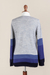 Pullover sweater, 'Imagine in Blue' - Blue and Grey Striped Pullover Sweater from Peru (image 2e) thumbail