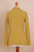 Alpaca blend cardigan, 'Filtered Sunlight' - Mustard Alpaca Blend Shawl Collar Cardigan Sweater (image 2f) thumbail