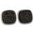 Brazilian drusy agate button earrings, 'Dazzle By Night' - Brazilian Drusy Rhodium Plated Square Earrings (image 2a) thumbail