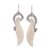 Sterling silver and bone dangle earrings, 'Ready to Fly' - Sterling Silver and Bone Wing Dangle Earrings from Bali thumbail