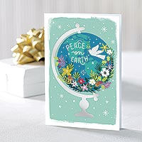 UNICEF holiday cards, 'Let There Be Peace' (box of 20) - UNICEF Peace-Themed Holiday Cards box of 20)