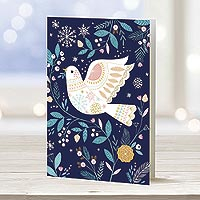 UNICEF holiday cards, 'The Midnight Dove' (box of 12) - UNICEF Holiday Cards (set of 12)