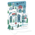 Tarjetas navideñas de UNICEF, 'Santa over Town Heirloom' (caja de 10) - Tarjetas navideñas de UNICEF (juego de 10)
