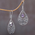 Amethyst dangle earrings, 'Bali Crest' - Amethyst and Sterling Silver Dangle Earrings