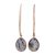 Gold plated labradorite dangle earrings, 'Aurora Drops' - 15 Carat Labradorite Dangle Earrings in 18k Gold Plate thumbail