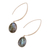 Gold plated labradorite dangle earrings, 'Aurora Drops' - 15 Carat Labradorite Dangle Earrings in 18k Gold Plate