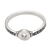Sterling silver band ring, 'Circle of Bali' - Slim Sterling Silver Band Ring with Oxidized Detail thumbail