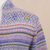 Baby alpaca cardigan 'Dream Colors' - Lilac & Peach Jacquard Knit Baby Alpaca Cardigan Sweater (image 2f) thumbail