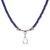 Quartz and lapis lazuli pendant necklace, 'Wild Moon' - Handmade Clear Quartz and Lapis Lazuli Pendant Necklace