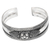Sterling silver cuff bracelet, 'Elegant Blossom' - Sterling Silver Flower Cuff Bracelet Handmade in Indonesia (image 2c) thumbail