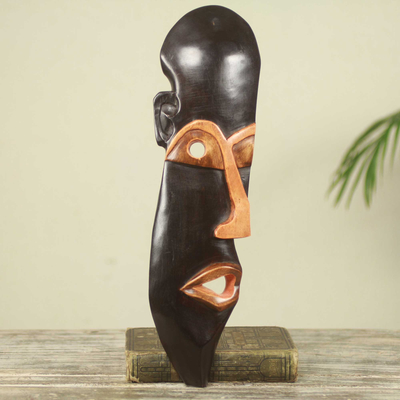 Afrikanische Holzmaske - Handgeschnitzte original afrikanische Holzmaske