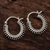 Sterling silver hoop earrings, 'Bright Rays' - Handmade Sterling Silver Hoop Earrings (image 2b) thumbail