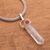 Quartz and carnelian pendant necklace, 'Mystic Crystal' - Crystal Quartz and Carnelian Sterling Silver Necklace