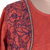 Cotton top, 'Delhi Spring in Russet' - Embroidered Cotton Top in Paprika from India (image 2d) thumbail