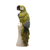 Gemstone sculpture, 'Jungle Queen' - Hand-Carved Gemstone Parrot Sculpture From Peru thumbail