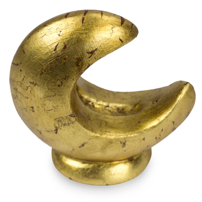 Räucherstäbchenhalter aus Keramik - Antiker, vergoldeter Räucherstäbchenhalter aus brüniertem Ton