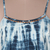 Tie-dyed cotton dress, 'Navy Rain' - Tie-Dyed Cotton Long Dress in Navy from India (image 2d) thumbail