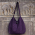 Cotton hobo bag with coin purse, 'Surreal Purple' - Purple Cotton Hobo Style Handbag with Coin Purse (image 2) thumbail