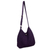 Cotton hobo bag with coin purse, 'Surreal Purple' - Purple Cotton Hobo Style Handbag with Coin Purse thumbail