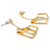 Gold plated dangle earrings, 'Modern Geometry' - Gold Plated Contemporary Dangle Earrings (image 2b) thumbail