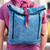 Leather backpack, 'Azure Realm' - Blue Leather Backpack from Mexico