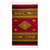 Zapotec wool rug, 'Golden Diamonds' (5x8) - Handwoven Zapotec Red Wool Rug with Diamond Motifs (5x8)