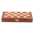 Wood chess set, 'Masters' - Babul Acacia Haldu Wood Chess Set Convertible Storage Box
