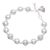 Silver beaded bracelet, 'Karen Dance' - Fish-Themed Karen Silver Beaded Bracelet from Thailand