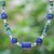 Lapis lazuli and hematite pendant necklace, 'Earth Orbit' - Handmade Lapis Lazuli and Hematite Pendant Necklace (image 2) thumbail