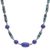 Lapis lazuli and hematite pendant necklace, 'Earth Orbit' - Handmade Lapis Lazuli and Hematite Pendant Necklace (image 2e) thumbail