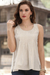Cotton tank top, 'Golden Dazzle' - Shimmering Cotton Tank Top Crafted in India (image 2) thumbail