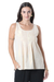 Cotton tank top, 'Golden Dazzle' - Shimmering Cotton Tank Top Crafted in India (image 2a) thumbail