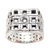 Men's sterling silver ring, 'Ancient Windows' - Textured Square Motif Men's Sterling Silver Ring thumbail