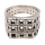Men's sterling silver ring, 'Ancient Windows' - Textured Square Motif Men's Sterling Silver Ring (image 2f) thumbail