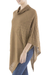 Knit poncho, 'Copper Reality Squared' - Brown Poncho with Turtleneck from Peru (image 2c) thumbail