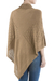 Knit poncho, 'Copper Reality Squared' - Brown Poncho with Turtleneck from Peru (image 2d) thumbail