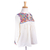 Baumwollbluse - Handbestickte Bluse im Oaxaca-Stil aus weißer Baumwolle