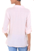 Rayon blouse, 'Tiara in Peach' - Artisan Crafted 100% Rayon Long-Sleeved Blouse in Peach (image 2c) thumbail