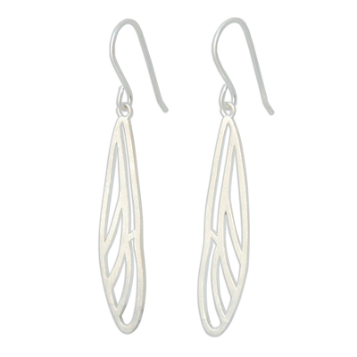 Sterling silver dangle earrings, 'Dragonfly Wings' - Sterling Silver Dangle Earrings
