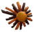 Iron wall adornment, 'Two Suns' - Hand Made Sun Sculpture Mexican Steel Wall Art thumbail