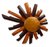 Iron wall adornment, 'Two Suns' - Hand Made Sun Sculpture Mexican Steel Wall Art thumbail