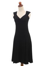 Everyday comfort modal dress, 'Classic style' - Artisan Crafted Little Black Modal Dress