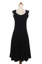 Everyday comfort modal dress, 'Classic style' - Artisan Crafted Little Black Modal Dress