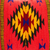 Wool cushion cover, 'Zapotec Arrows in Coral' - Hand Loomed Wool Cushion Cover (image 2b) thumbail